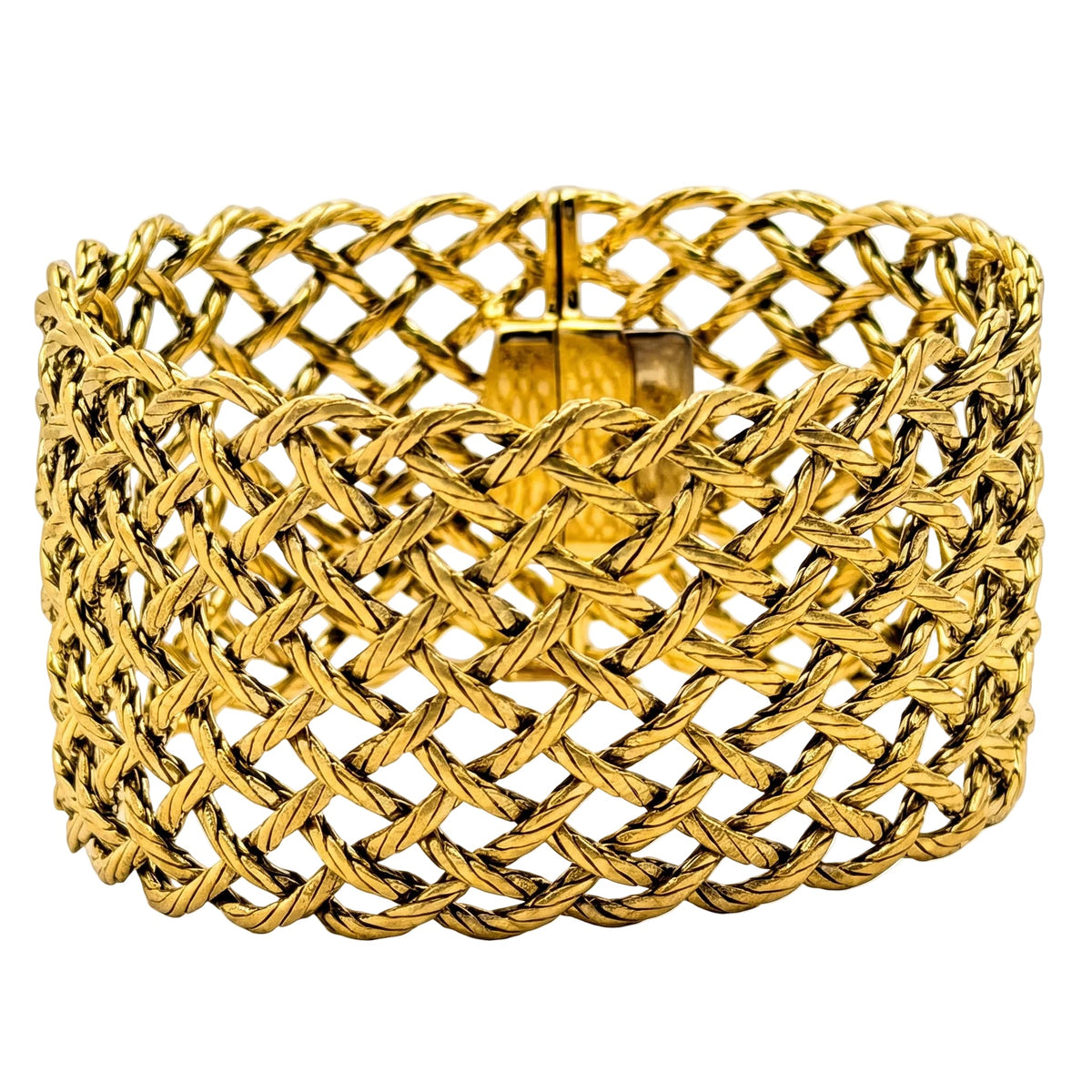 Buccellati - Estate 18k Yellow Gold Crepe de Chine Wide Bracelet