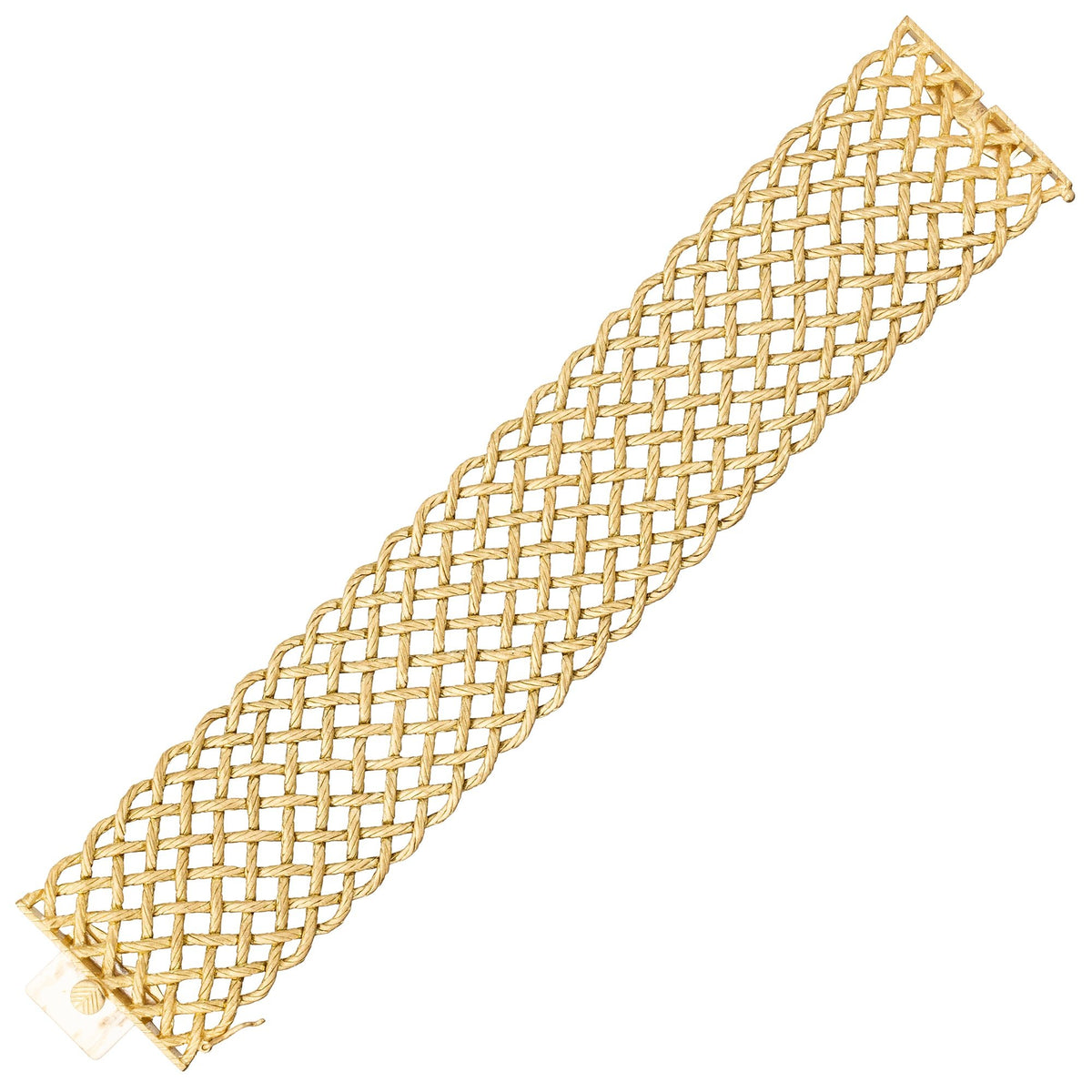 Buccellati - Estate 18k Yellow Gold Crepe de Chine Wide Bracelet