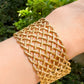 Buccellati - Estate 18k Yellow Gold Crepe de Chine Wide Bracelet