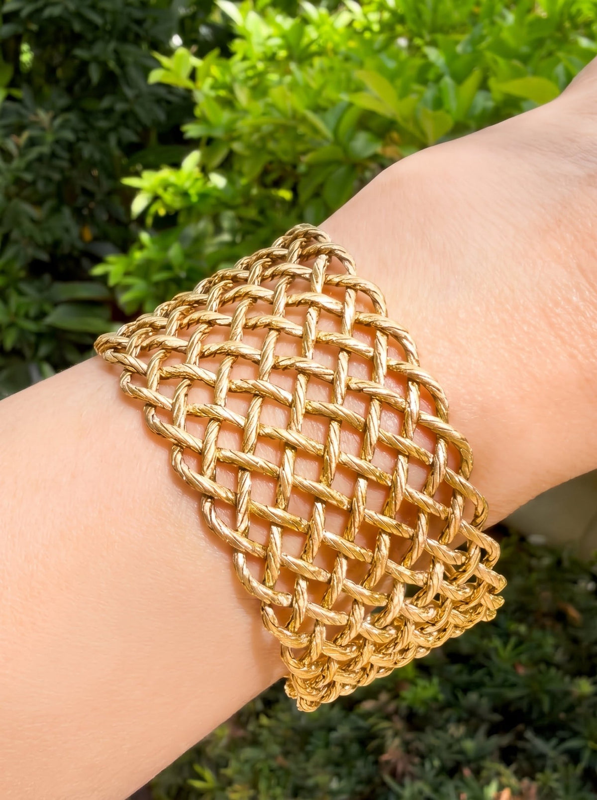Buccellati - Estate 18k Yellow Gold Crepe de Chine Wide Bracelet