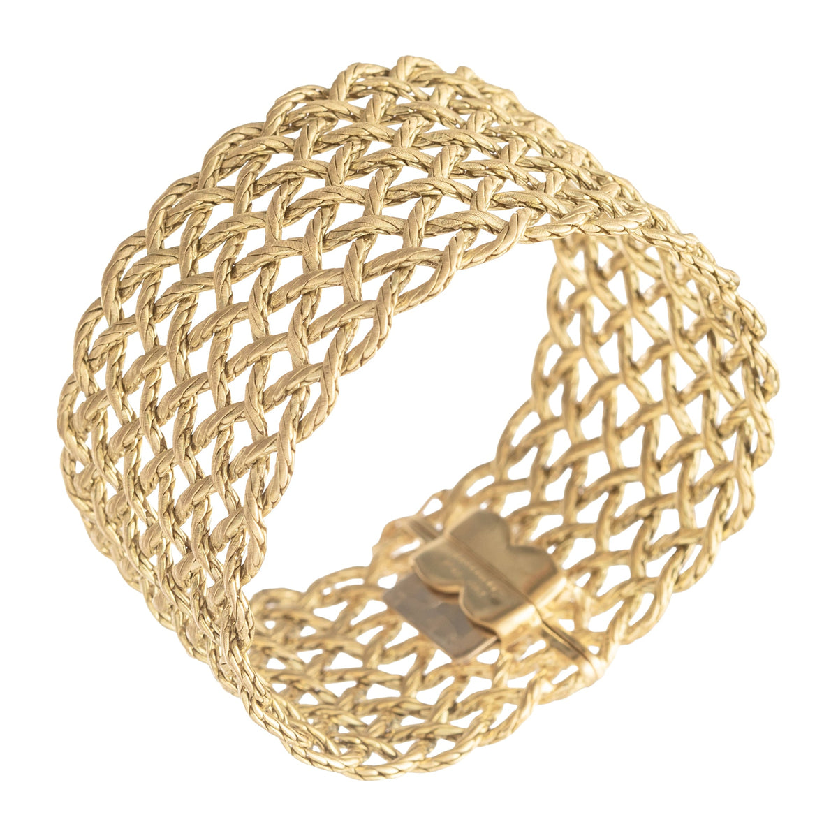 Buccellati - Estate 18k Yellow Gold Crepe de Chine Wide Bracelet