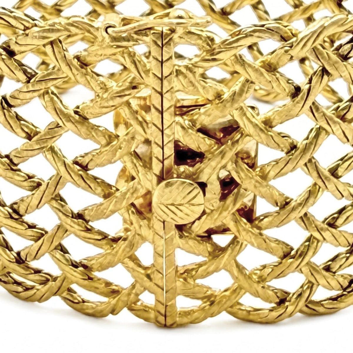 Buccellati - Estate 18k Yellow Gold Crepe de Chine Wide Bracelet