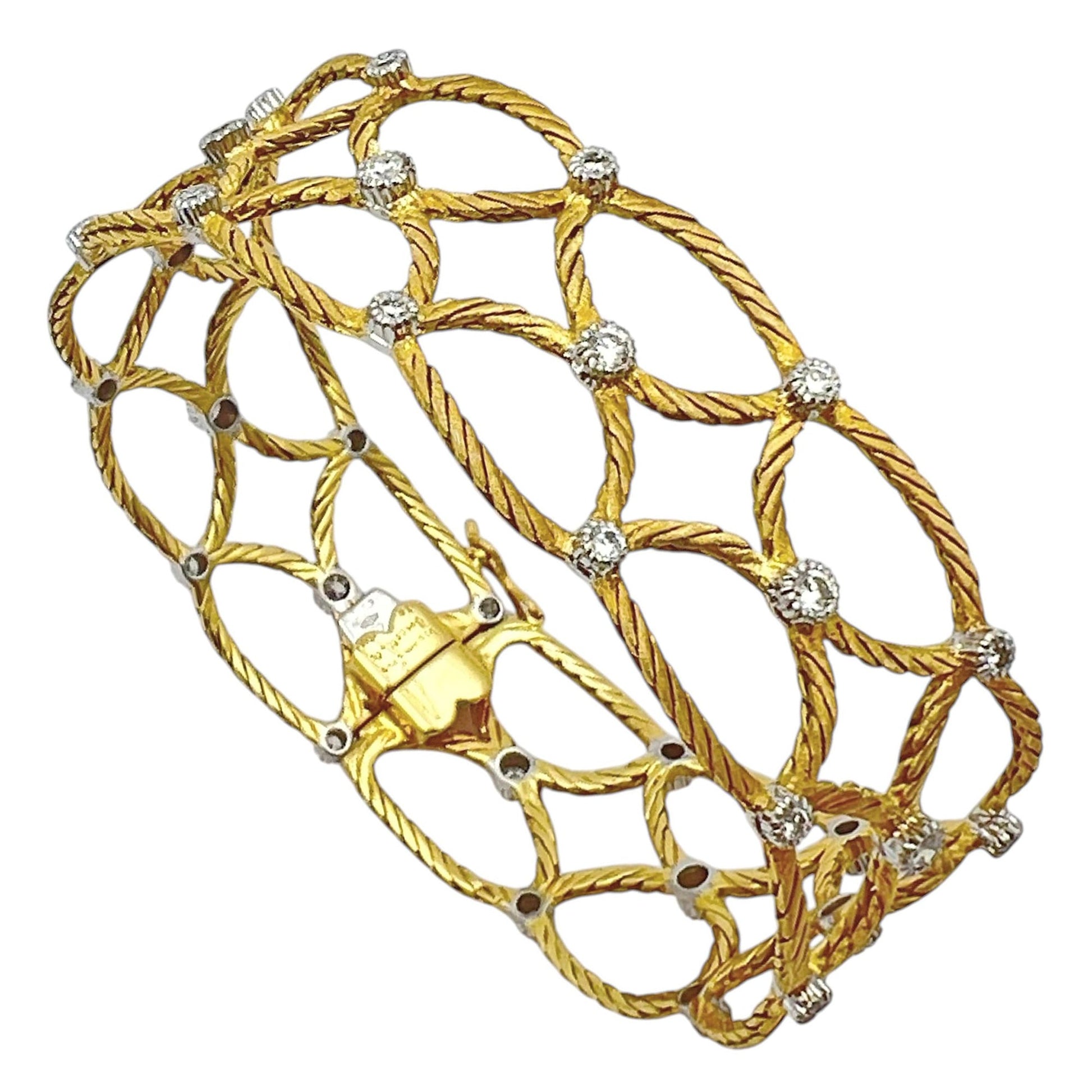 Buccellati - Estate 18k Yellow Gold Diamond Ondine Bracelet