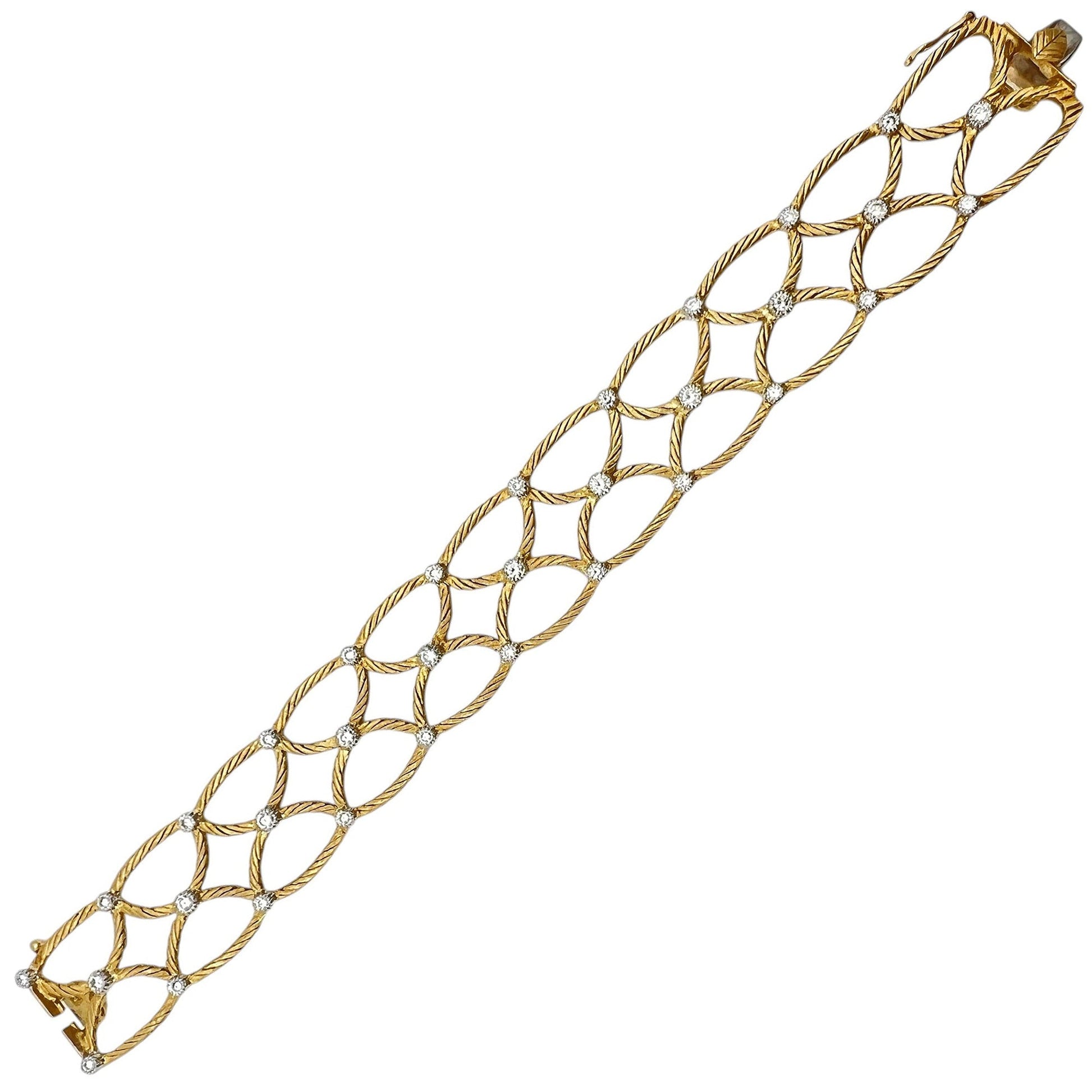 Buccellati - Estate 18k Yellow Gold Diamond Ondine Bracelet