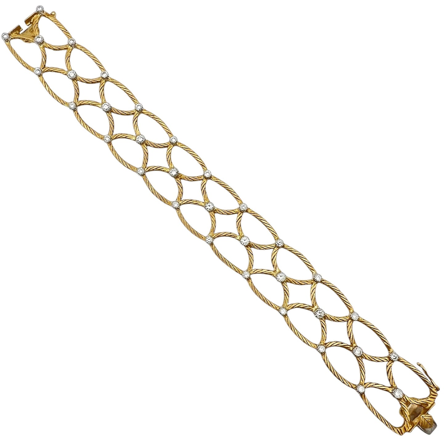 Buccellati - Estate 18k Yellow Gold Diamond Ondine Bracelet