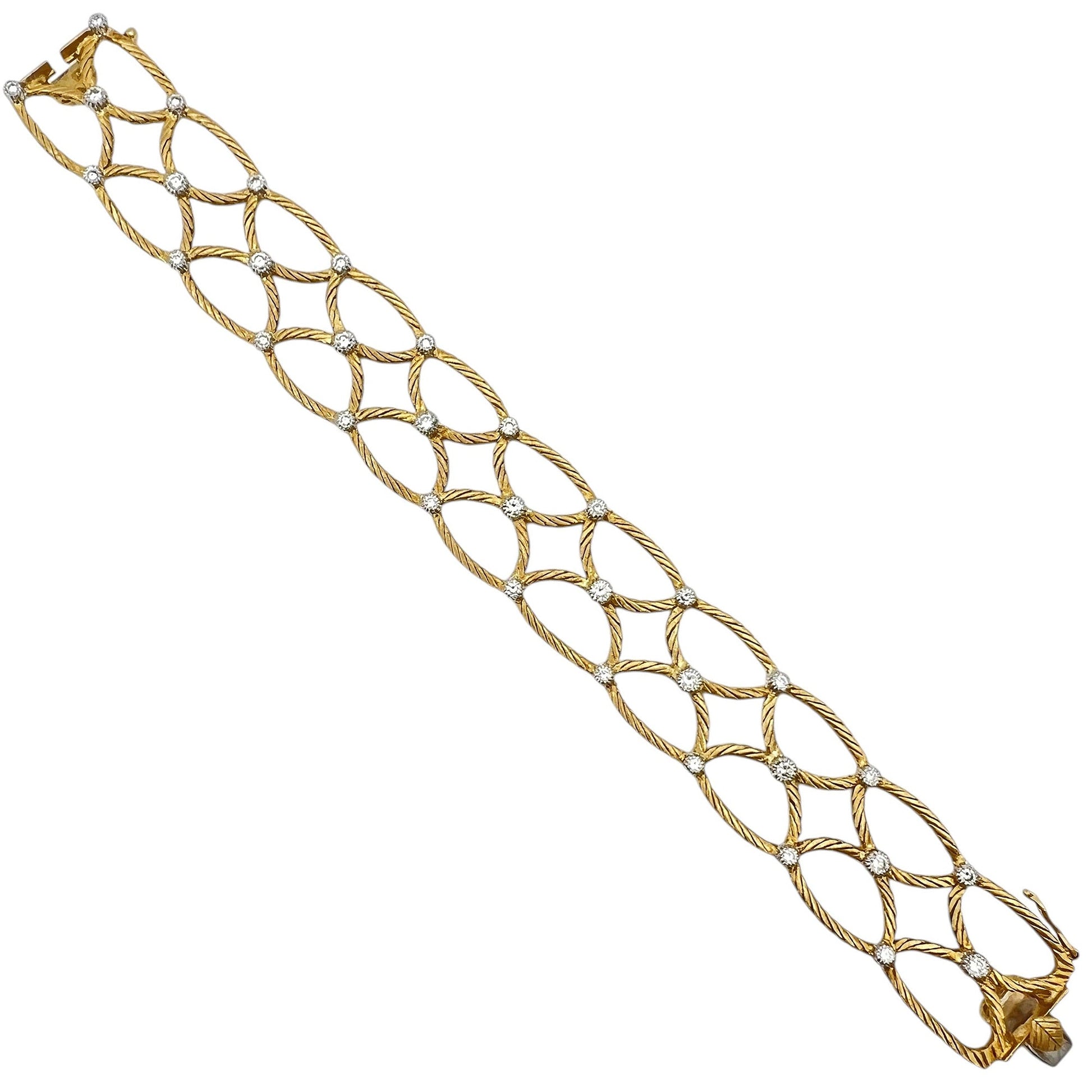 Buccellati - Estate 18k Yellow Gold Diamond Ondine Bracelet