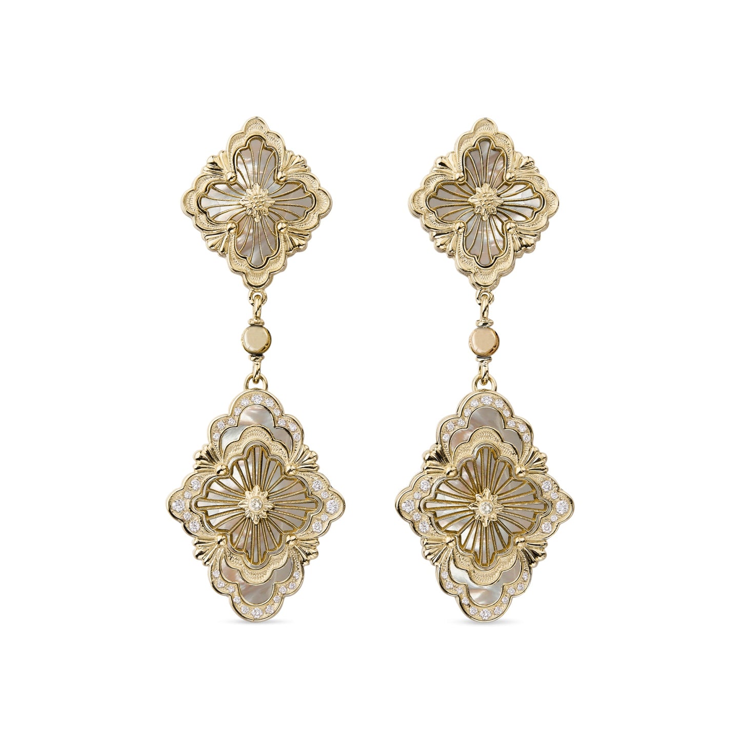 Buccellati - Mother - of - Pearl Diamond Opera Tulle Drop Earrings