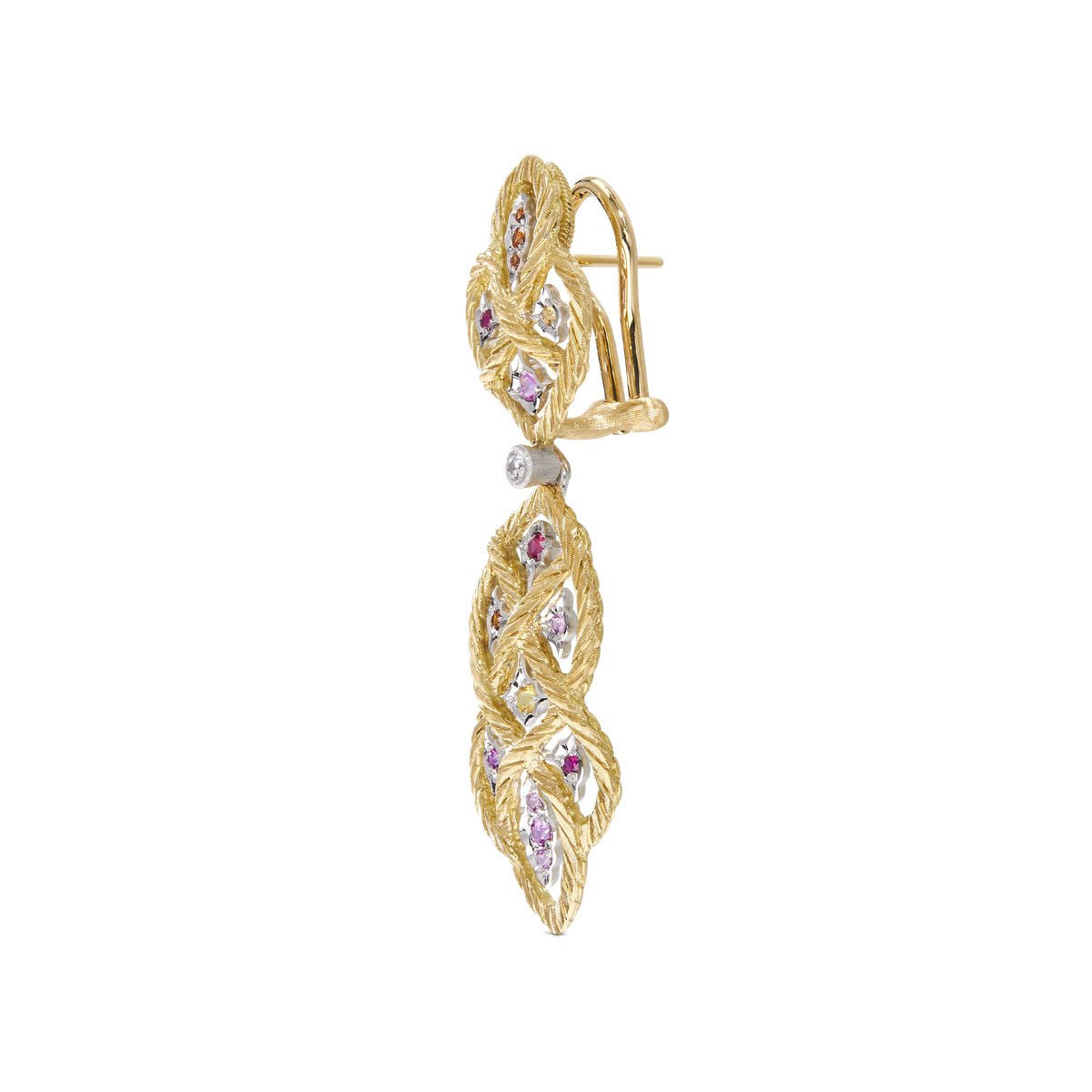 Buccellati - Multicolored Gemstone Étoilée Pendant Earrings