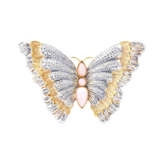 Buccellati - Silver Pink Opal Butterfly Brooch
