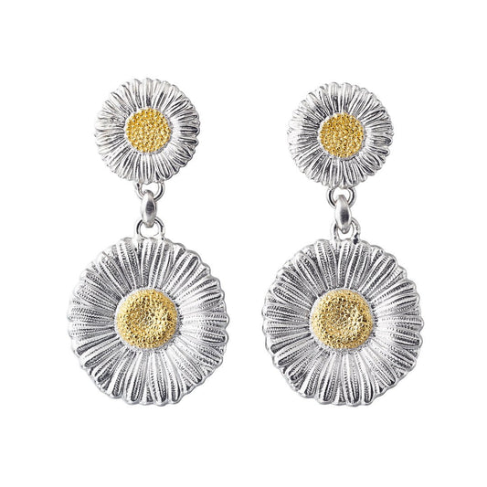 Buccellati - Silver Vermeil Daisy Drop Earrings