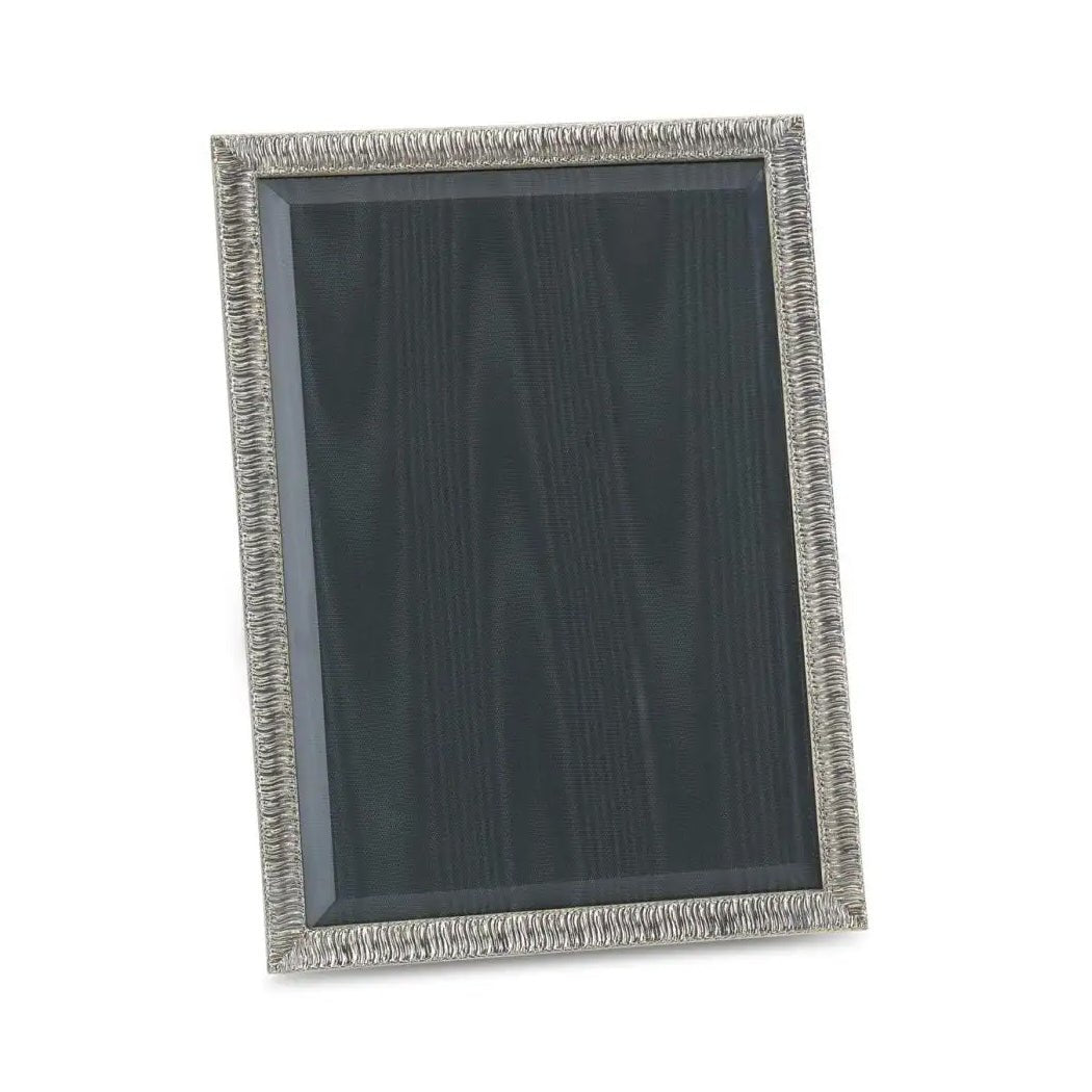 Buccellati - XL Silver Rouche Linenfold Narrow Picture Frame