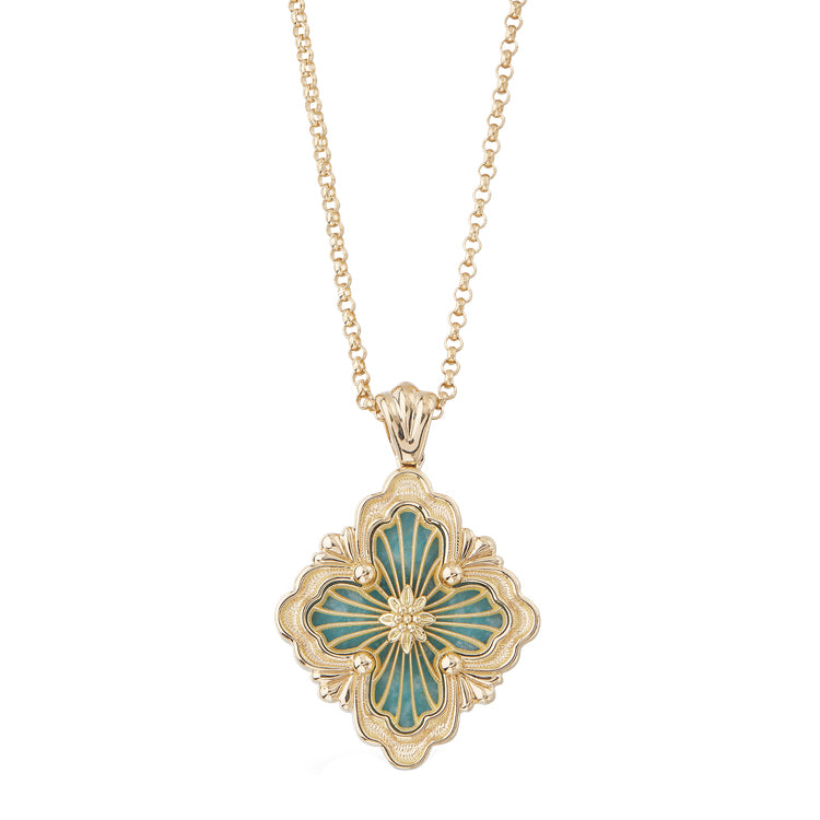18k Yellow Gold Amazonite Opera Tulle Pendant