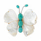 Turquoise Mother-of-Pearl Butterfly Brooch