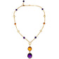 Bvlgari - 18k Gold Amethyst Citrine Diamond Parentesi Cocktail Necklace