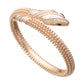 Bvlgari - 18k Rose Gold Diamond Serpenti Bangle Bracelet