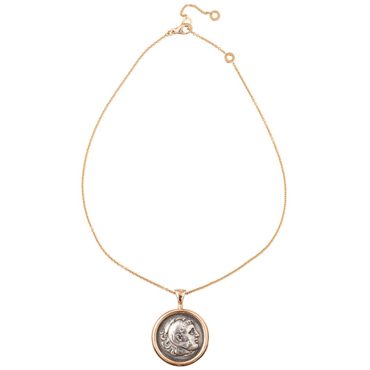 Bvlgari - 18k Rose Gold "Monete" Ancient Coin Pendant Necklace