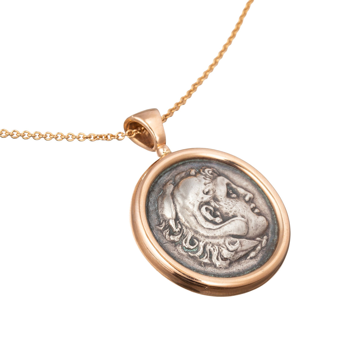 Bvlgari - 18k Rose Gold "Monete" Ancient Coin Pendant Necklace