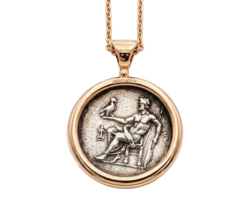 Bvlgari - 18k Rose Gold "Monete" Ancient Coin Pendant Necklace