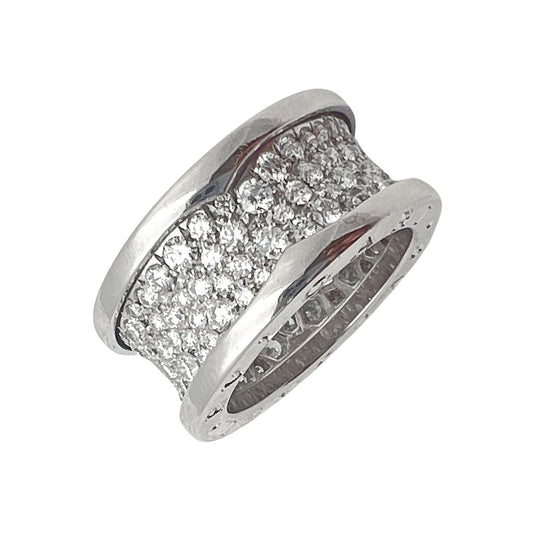 Bvlgari - 18k White Gold Diamond B.Zero1 Band Ring