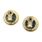 Bvlgari - 18k Yellow Gold Ancient Silver Coin Monete Earrings