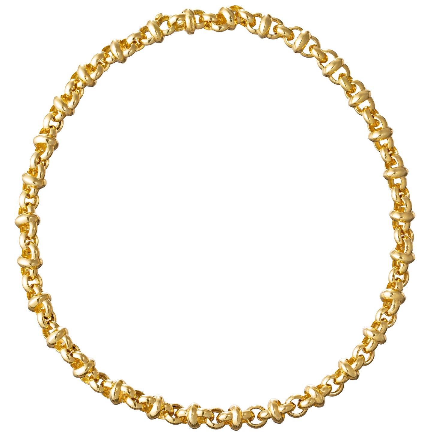 Bvlgari - 18k Yellow Gold Circular Link Necklace