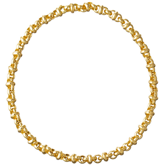 Bvlgari - 18k Yellow Gold Circular Link Necklace