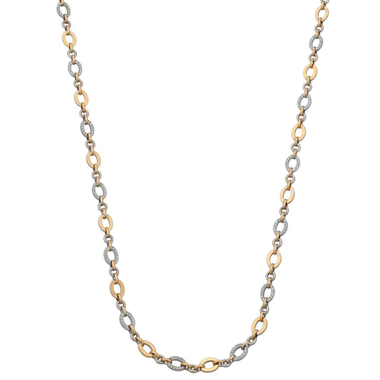 Bvlgari - 18k Yellow & White Gold Diamond Long Chain Necklace