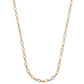 18k Yellow & White Gold Diamond Long Chain Necklace