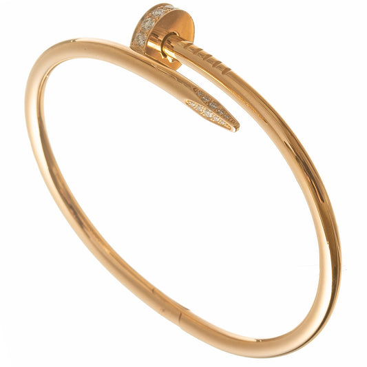 Cartier - 18k Rose Gold Diamond Juste un Clou Bracelet