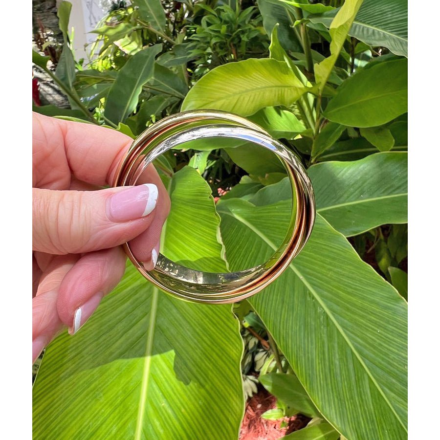 Cartier - 18k Tricolored Gold Trinity Bangle Bracelet