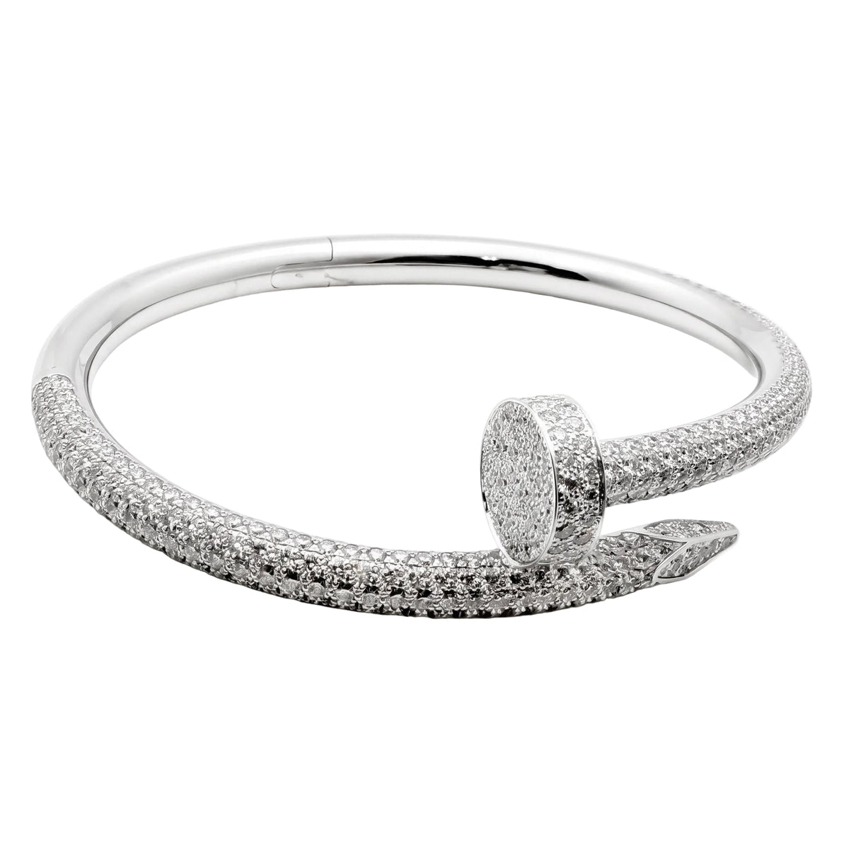 Cartier - 18k White Gold Diamond Large Juste un Clou Bracelet