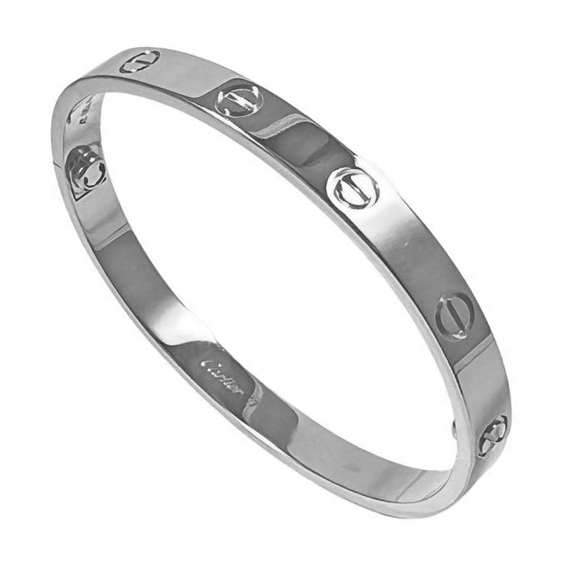 Cartier - 18k White Gold Size 17 LOVE Bracelet