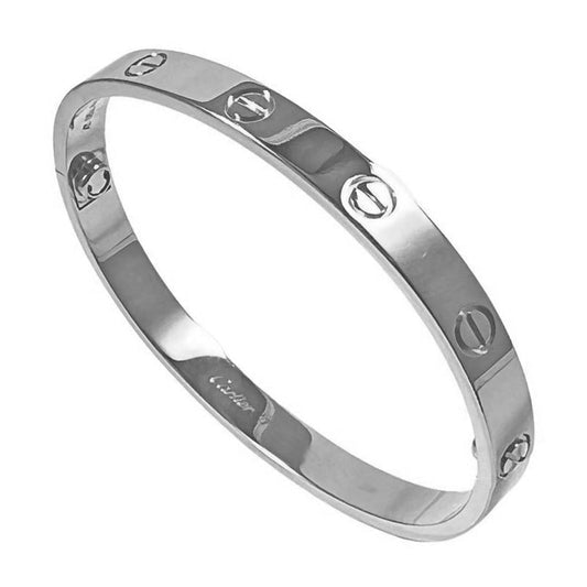 Cartier - 18k White Gold Size 17 LOVE Bracelet