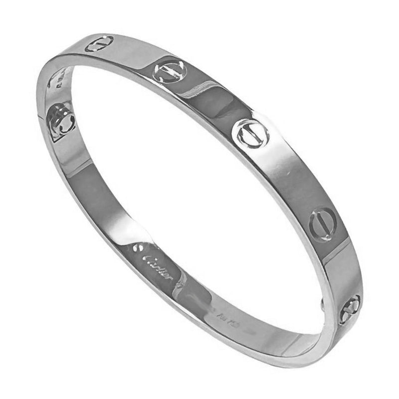 Cartier - 18k White Gold Size 18 LOVE Bracelet