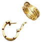 Cartier - 18k Yellow Gold Diamond Tank Francaise Hoop Earrings