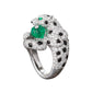 Cartier - Diamond Onyx Emerald Panthère Ring