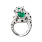 Cartier - Diamond Onyx Emerald Panthère Ring