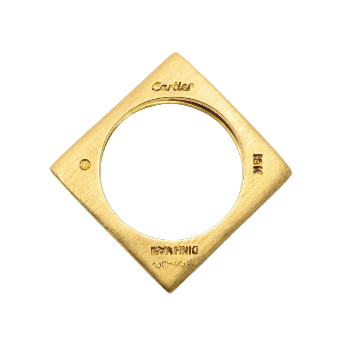 Dinh Van 18k Yellow Gold Double Faces Ring