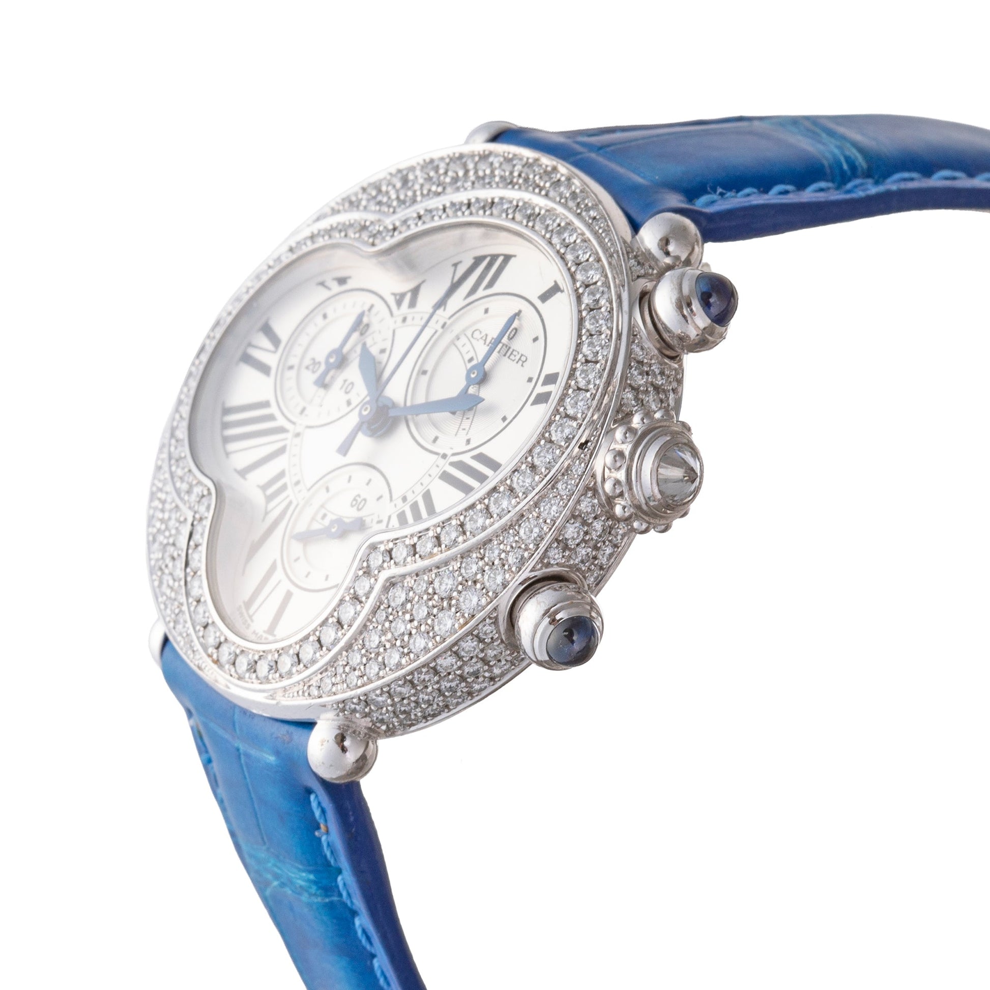 Cartier - Libre Chronograph White Gold Diamonds (2975)