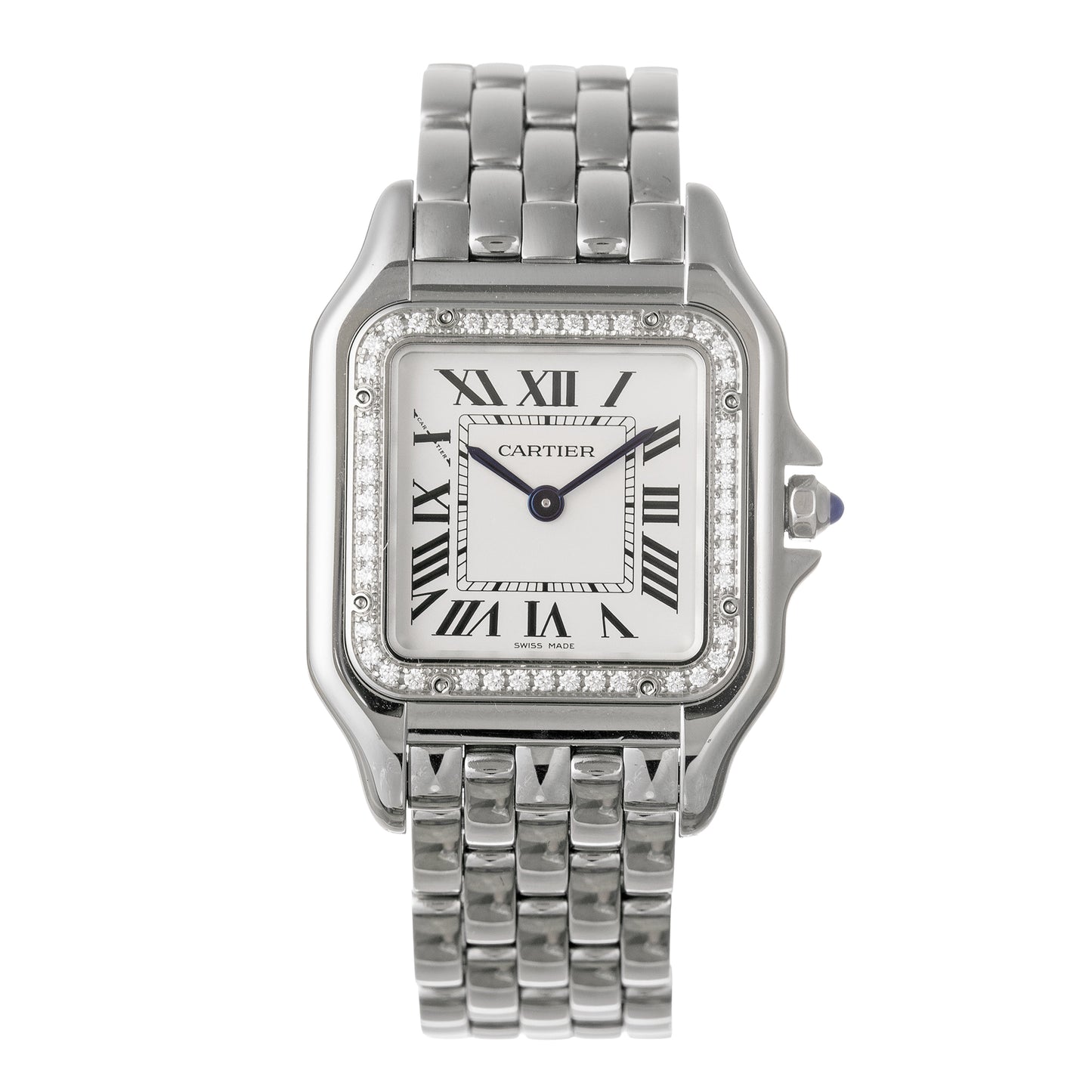 Panthère Medium Steel Diamond Bezel (W4PN0018)