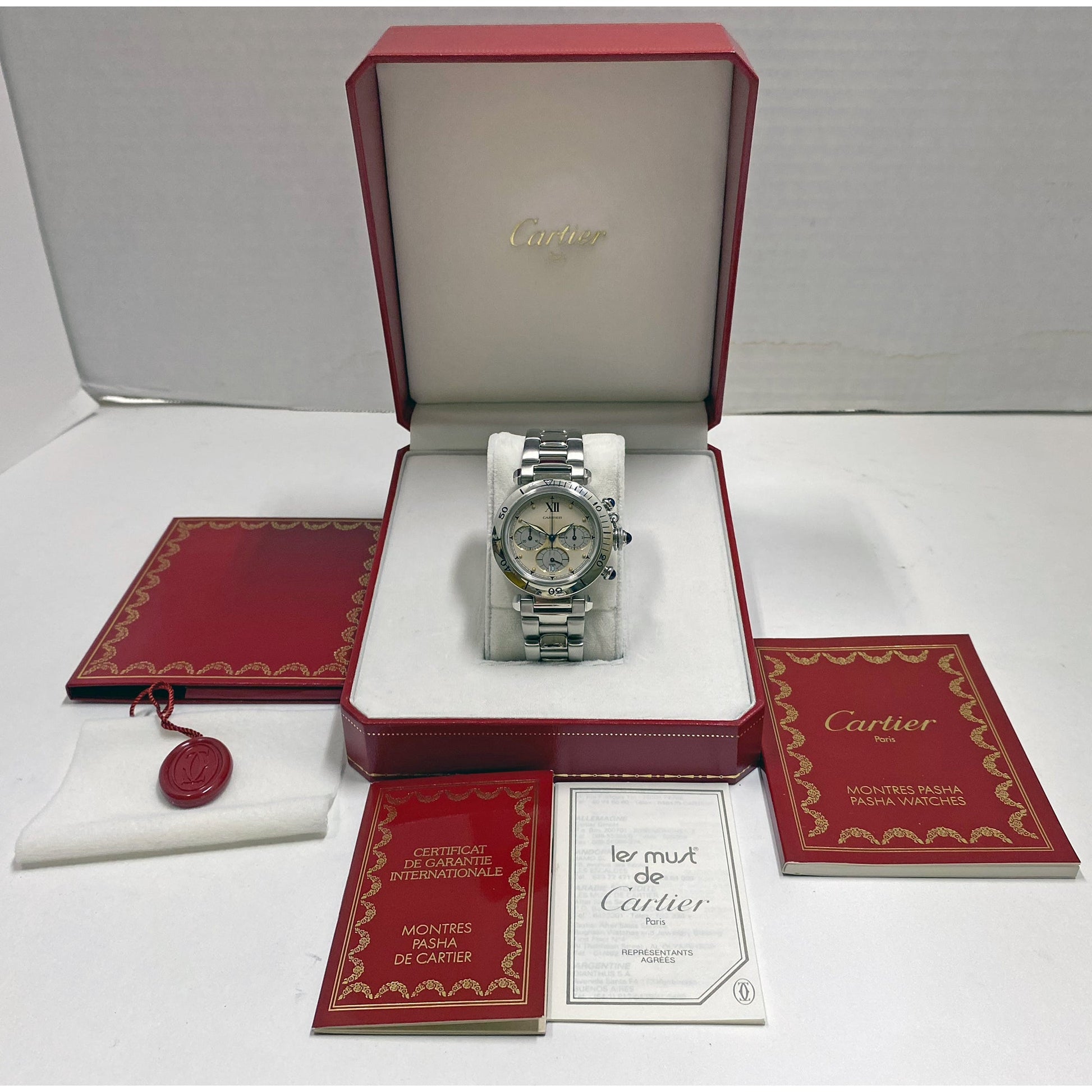Cartier - Pasha Chronograph 38mm Steel (W3100443)