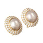 Cartier - Vintage 18k Yellow Gold Mabe Pearl Diamond Earrings