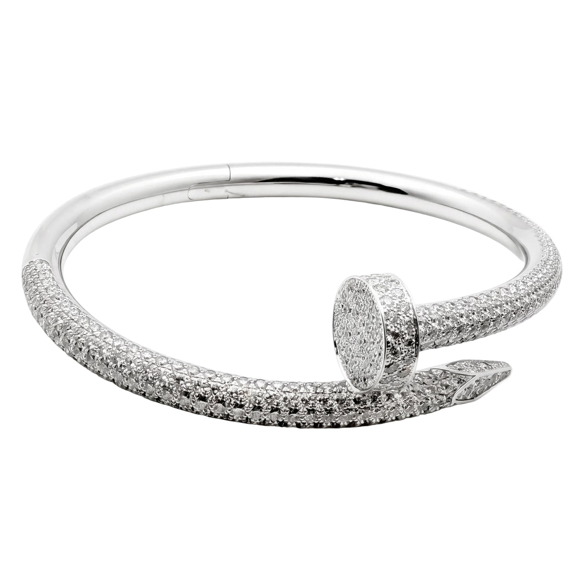 18k White Gold Diamond Large Juste un Clou Bracelet