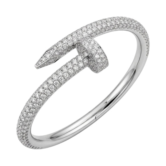 18k White Gold Diamond Large Juste un Clou Bracelet