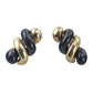 Carvin French - 18k Yellow Gold Black Jade Spiral Twist Earrings