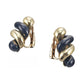 Carvin French - 18k Yellow Gold Black Jade Spiral Twist Earrings