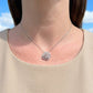 Chanel - 18k White Gold Diamond Fil de Camélia Pendant Necklace