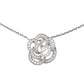 Chanel - 18k White Gold Diamond Fil de Camélia Pendant Necklace