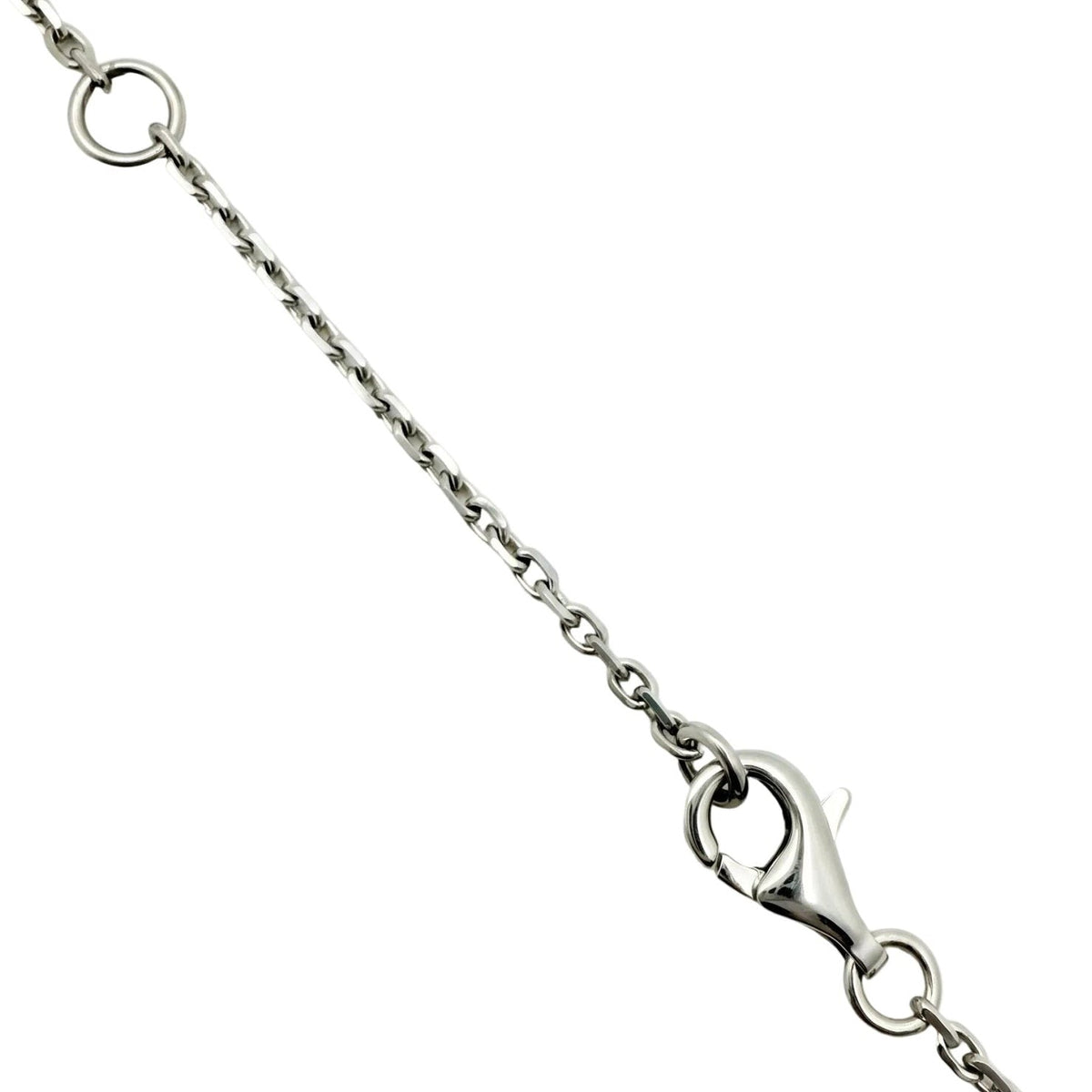 Chanel - 18k White Gold Diamond Fil de Camélia Pendant Necklace