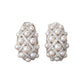 Chanel - 18k White Gold Pearl Diamond Matelassé Earrings